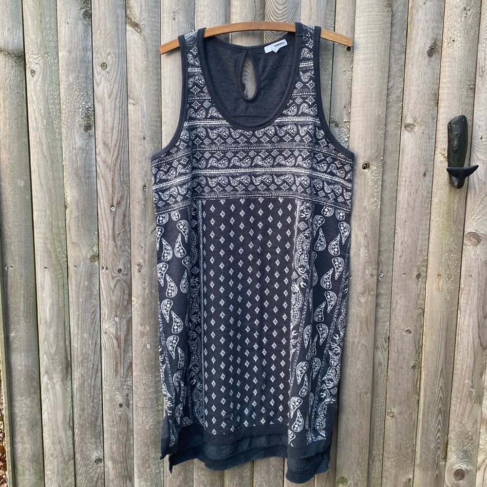 Gray Sleeveless Knit tank style Dress Sheath size XL